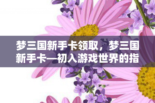 梦三国新手卡领取，梦三国新手卡—初入游戏世界的指南
