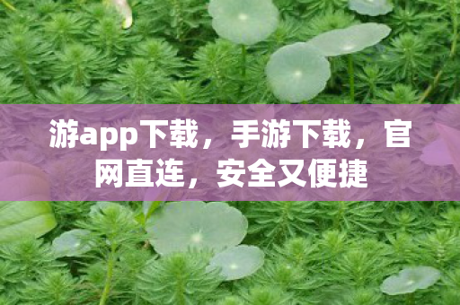 游app下载，手游下载，官网直连，安全又便捷