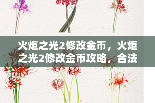 火炬之光2修改金币攻略图片