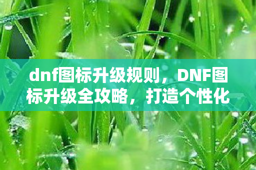 DNF图标升级全攻略图片