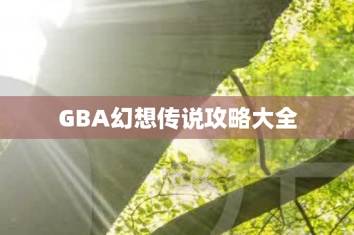 GBA幻想传说攻略大全