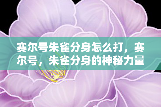 赛尔号朱雀分身怎么打图片