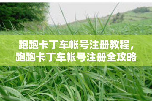 跑跑卡丁车帐号注册全攻略图片