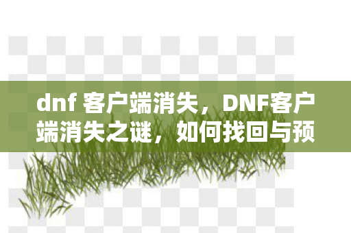 DNF客户端消失之谜图片