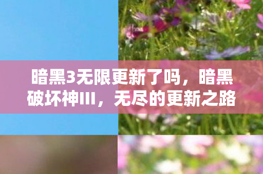 暗黑3无限更新了吗，暗黑破坏神III，无尽的更新之路