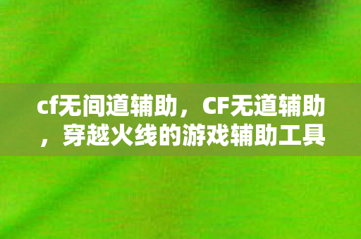 穿越火线的游戏辅助工具解析图片