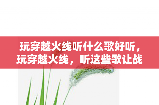 玩穿越火线听什么歌好听图片