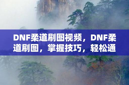 DNF柔道刷图视频图片
