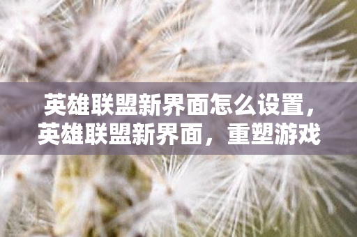 英雄联盟新界面怎么设置图片