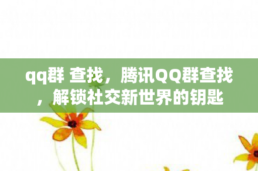 解锁社交新世界的钥匙图片