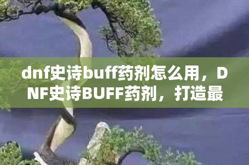 dnf史诗buff药剂怎么用图片