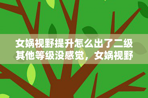 女娲视野提升怎么出了二级其他等级没感觉图片