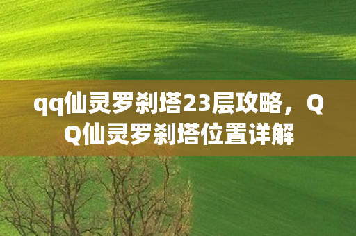qq仙灵罗刹塔23层攻略，QQ仙灵罗刹塔位置详解