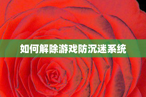 如何解除游戏防沉迷系统图片