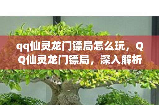 qq仙灵龙门镖局怎么玩，QQ仙灵龙门镖局，深入解析游戏特色与玩法