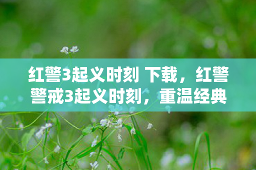 红警3起义时刻 下载图片