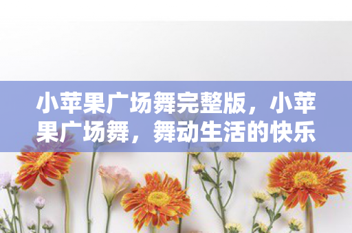小苹果广场舞完整版图片