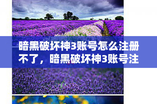 暗黑破坏神3账号怎么注册不了,暗黑破坏神3账号注册全攻略 暗黑破坏神3账号怎么注册不了,暗黑破坏神3账号注册全攻略