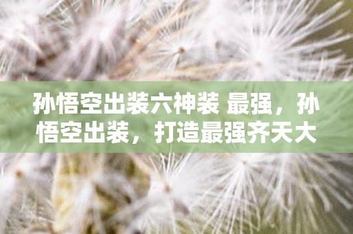 孙悟空出装六神装 最强图片