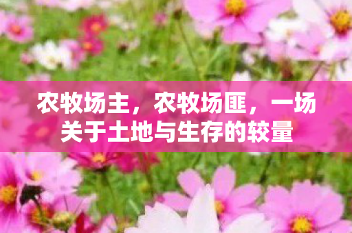 农牧场主，农牧场匪，一场关于土地与生存的较量