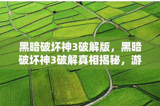 黑暗破坏神3破解版，黑暗破坏神3破解真相揭秘，游戏内外全面解析
