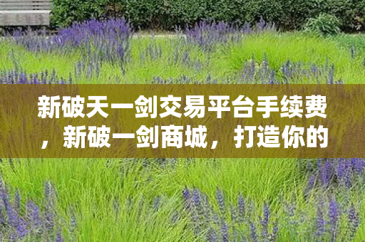 新破天一剑交易平台手续费图片