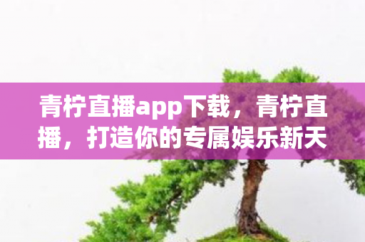 青柠直播app下载，青柠直播，打造你的专属娱乐新天地