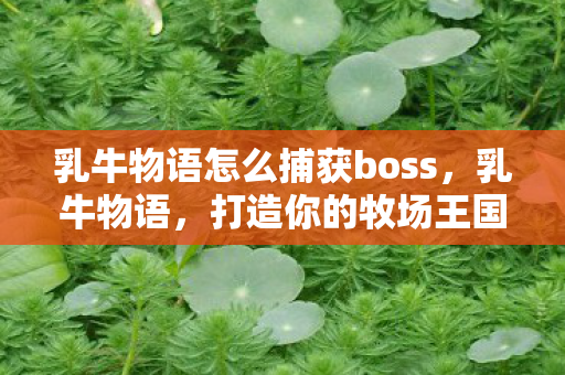 乳牛物语怎么捕获boss图片