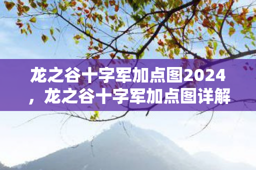 龙之谷十字军加点图2024图片