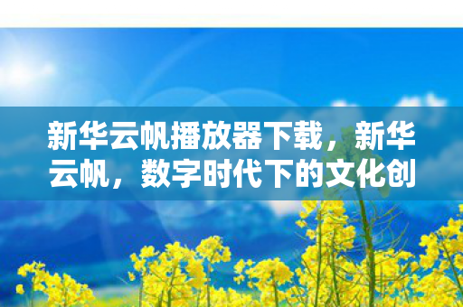 新华云帆播放器下载，新华云帆，数字时代下的文化创新与传播