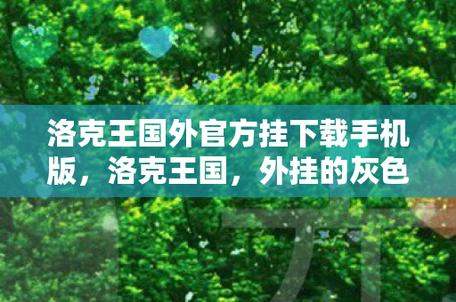 外挂的灰色阴影与游戏公平性的探讨图片