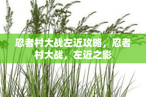 忍者村大战左近攻略图片