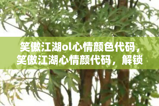 笑傲江湖ol心情颜色代码图片