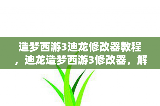 造梦西游3迪龙修改器教程图片