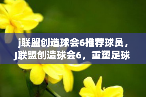 j联盟创造球会6推荐球员图片