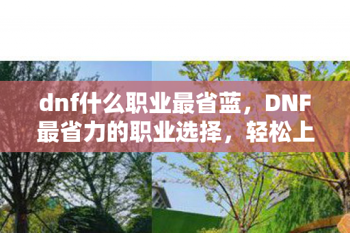 DNF最省力的职业选择图片