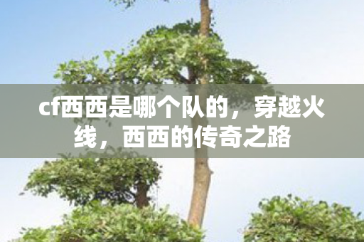 cf西西是哪个队的图片