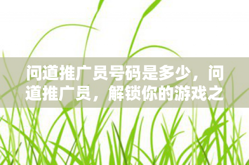 问道推广员号码是多少图片