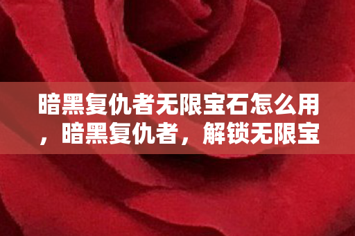 暗黑复仇者无限宝石怎么用图片