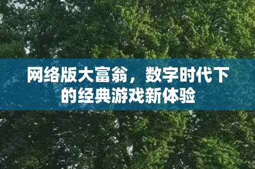 数字时代下的经典游戏新体验图片