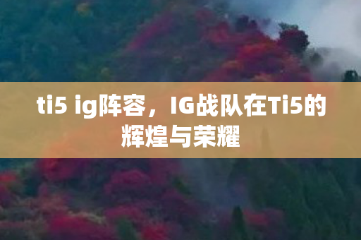 ti5 ig阵容，IG战队在Ti5的辉煌与荣耀