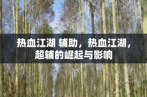 超辅的崛起与影响图片