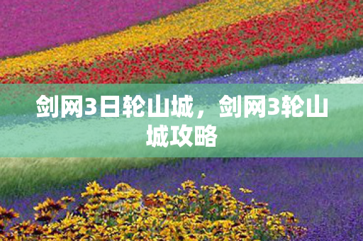 剑网3轮山城攻略图片