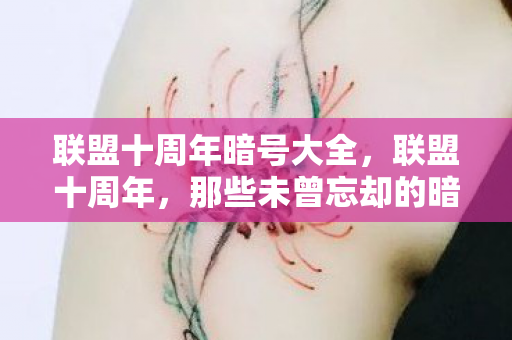 联盟十周年暗号大全图片