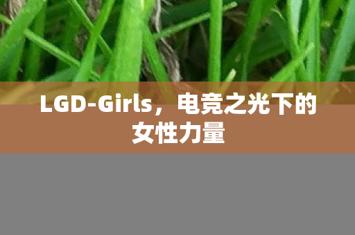 LGD-Girls，电竞之光下的女性力量