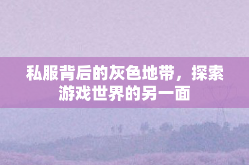探索游戏世界的另一面图片