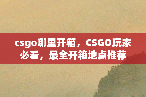 csgo哪里开箱图片