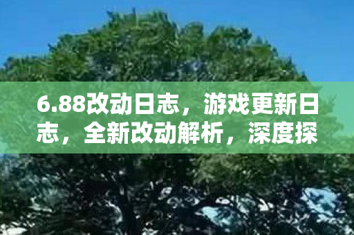 6.88改动日志，游戏更新日志，全新改动解析，深度探讨6.79版本更新内容