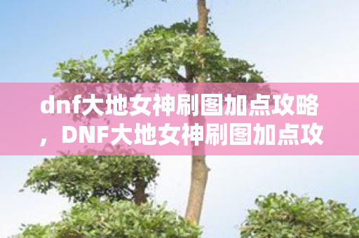 dnf大地女神刷图加点攻略图片