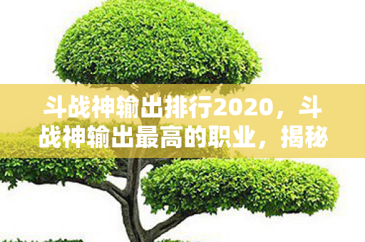 斗战神输出排行2020图片